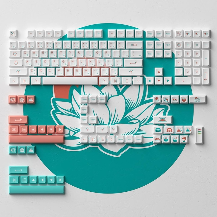 Keycaps AKKO Red Fuji (161 pcs)