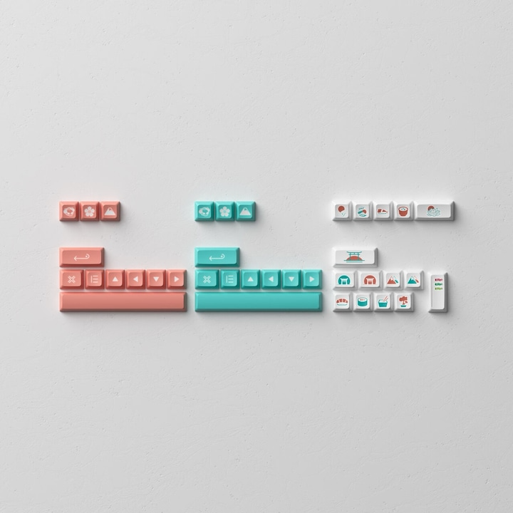 Keycaps AKKO Red Fuji (161 pcs)