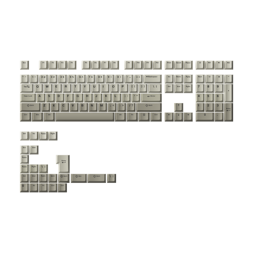 Keycaps AKKO Warm Grey (132 pcs)