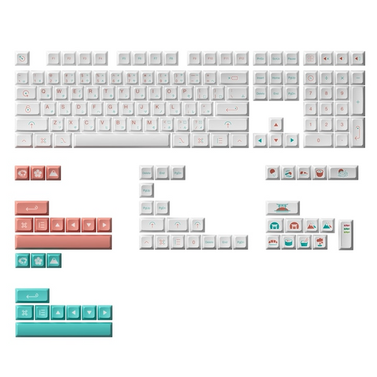 Keycaps AKKO Red Fuji (161 pcs)