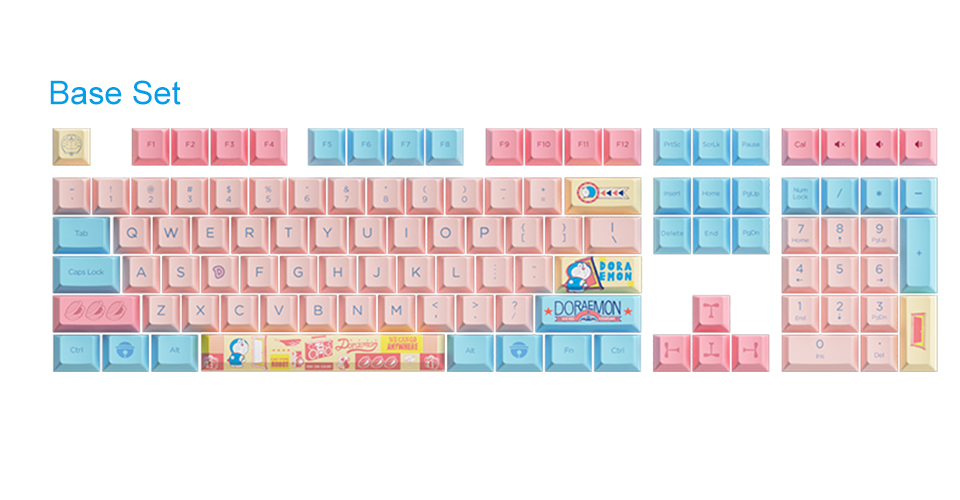 Keycaps AKKO Doraemon Macaron (138 pcs)