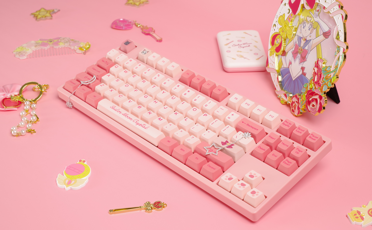 Tastatura mecanica gaming AKKO x Sailor Moon SAKURA 3087V1